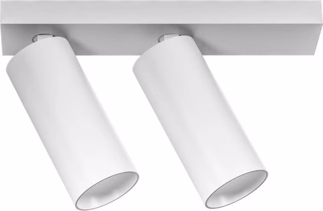 Plafoniera Orientabile Doppia GFA Gealuce in Alluminio Bianco Satinato con LED da 24W 3000K CRI>90 IP20
