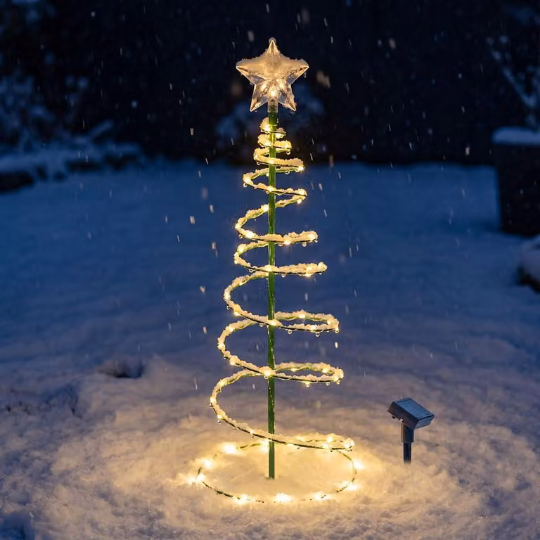 Catena luminosa a LED con pannello solare, 20 luci bianche calde per uso esterno