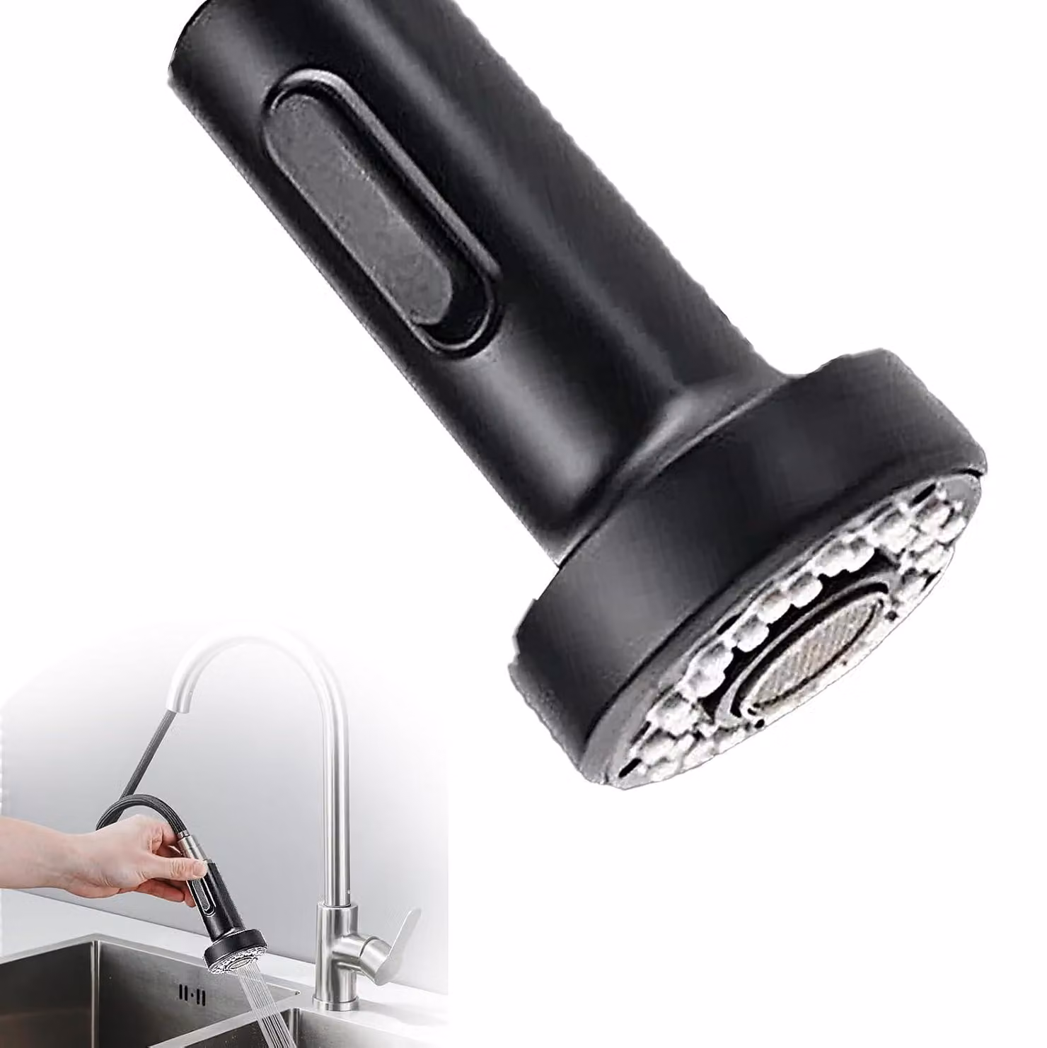 TRANKIELO® - Doccia a mano per lavabo e cucina – 2 modalità di spruzzo – Materiale ABS di alta qualità – Facile da installare