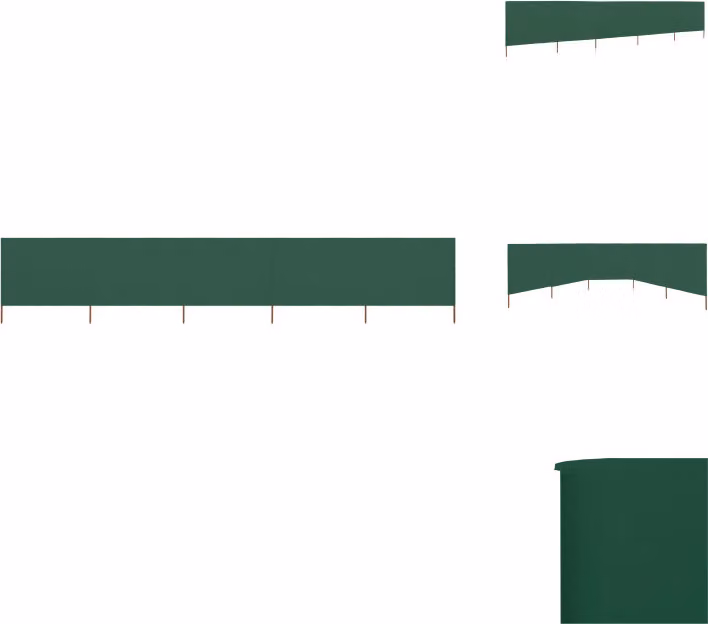 vidaXL Tessuto frangivento 5 pezzi 600 x 80 cm Verde -  Ombrelloni e protezioni solari