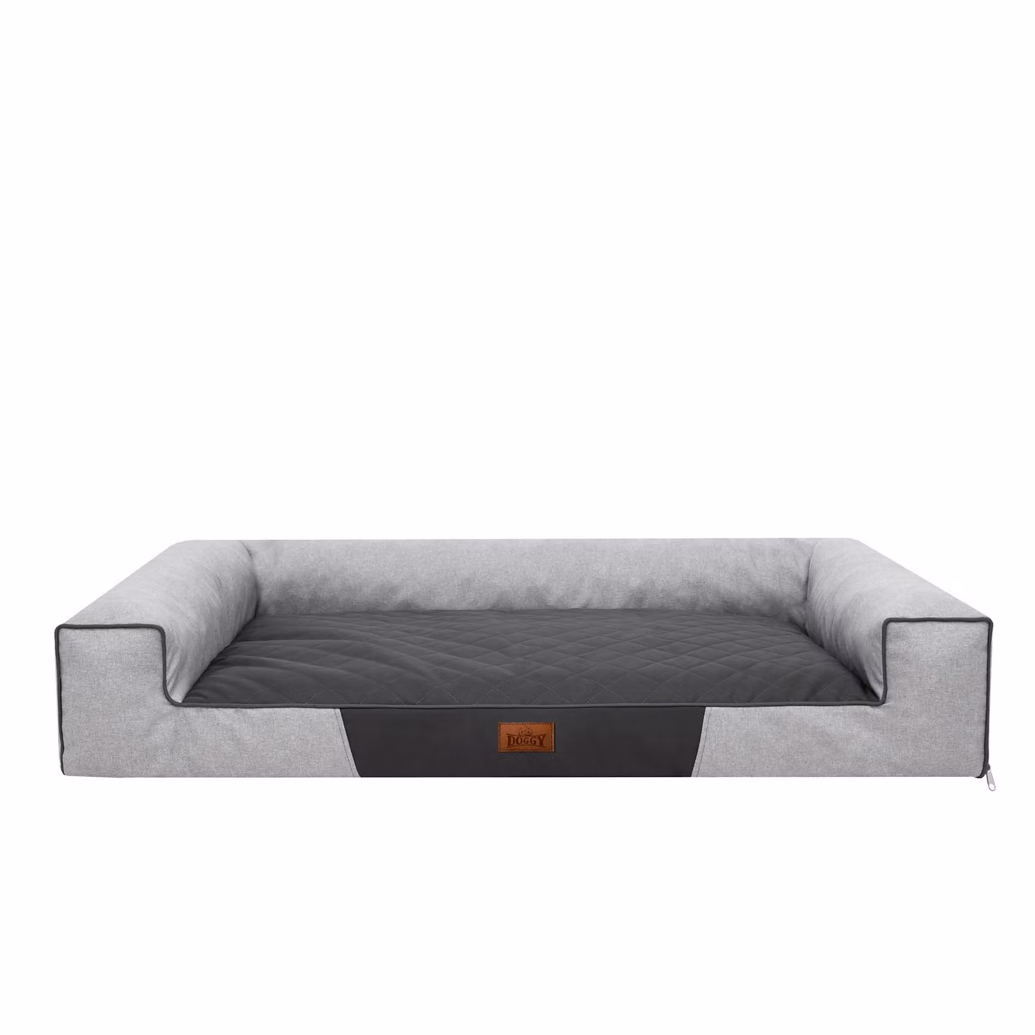 Letto rettangolare per cani, divano con rivestimento removibile e impermeabile - L 80 x 55 cm
