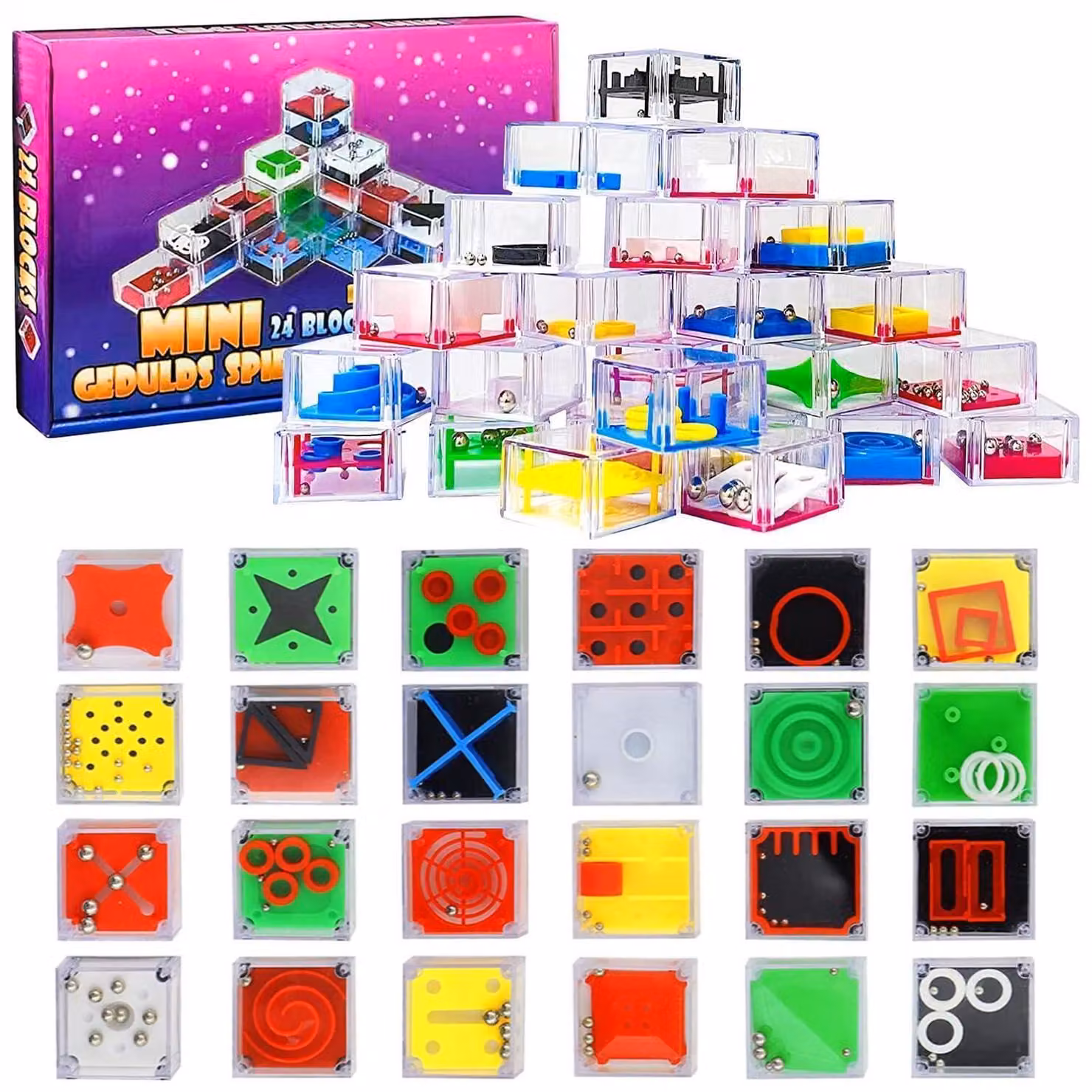 Calendario dell'Avvento 2026, set da 24 pezzi, giochi di logica in metallo, giochi di abilità e giochi di ragionamento