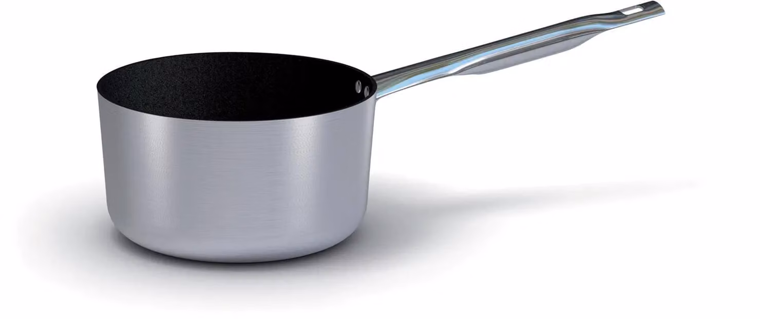 Casseruola media in alluminio antiaderente con un manico in acciaio inox, diam. 16cm