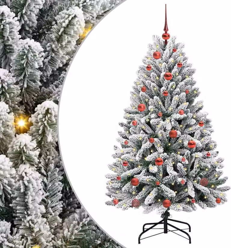 Albero di Natale artificiale con 150 LED Verde e Bianco 150 cm