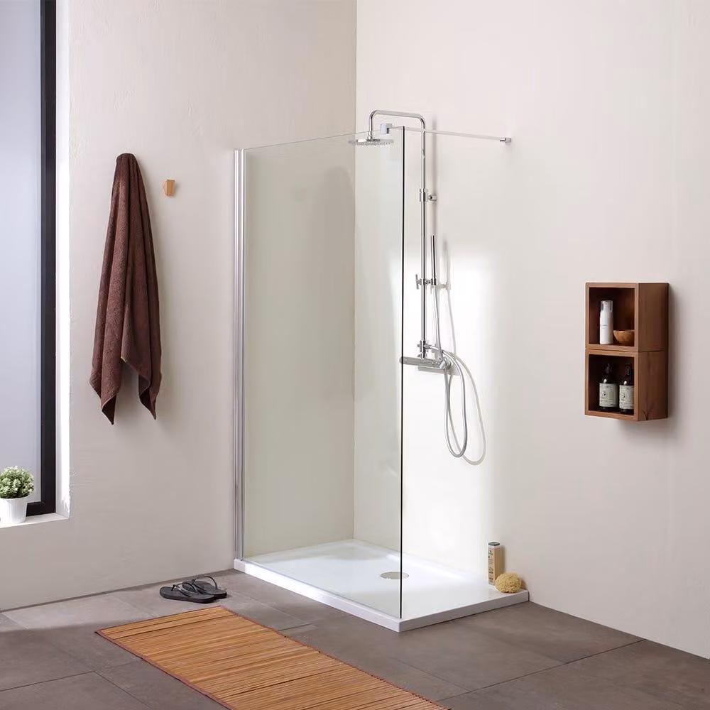 Parete walk-in doccia 90x190 cm vetro temperato trasparente