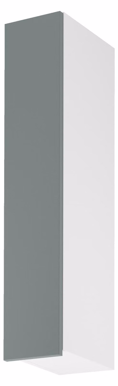 Pensile alto da cucina SALERNO - larghezza 20 cm, bianco/verde, versione sinistra