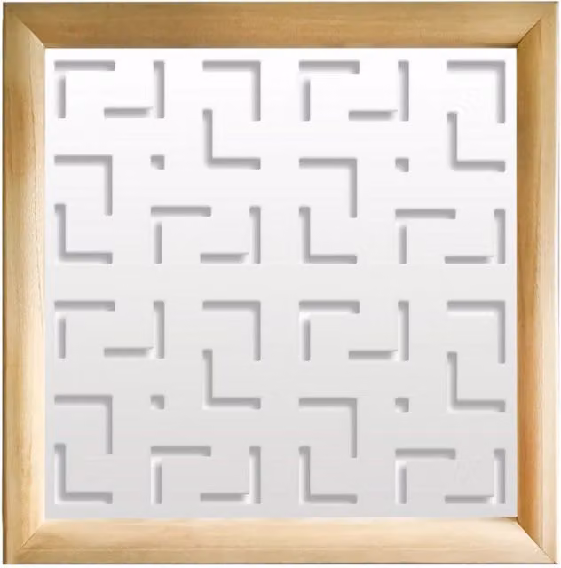 Moduli Decorativi LABYRINTH M Signorbit in Legno e PVC, Colore Bianco, L/P/H: 98 x 98 x 64 cm