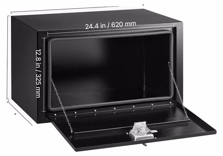 Cassetta portaoggetti per il sottoscocca dell'auto, design impermeabile, caratteristiche di sicurezza migliorate, dimensioni 30x18x18 pollici