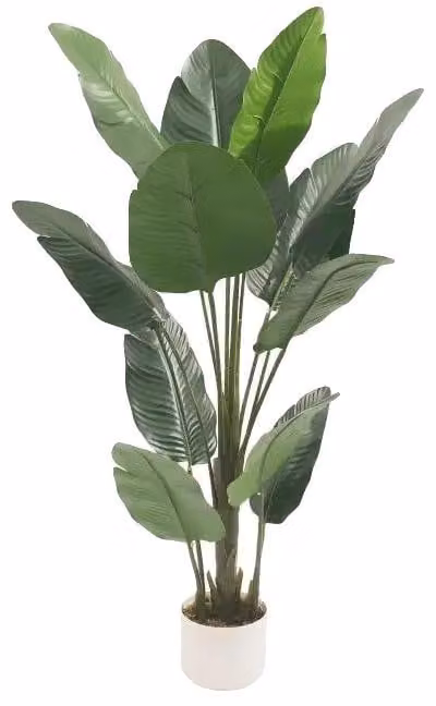 Albero di banane artificiale, decorazione tropicale realistica, utilizzo versatile sia in interni che in esterni, altezza 120 cm