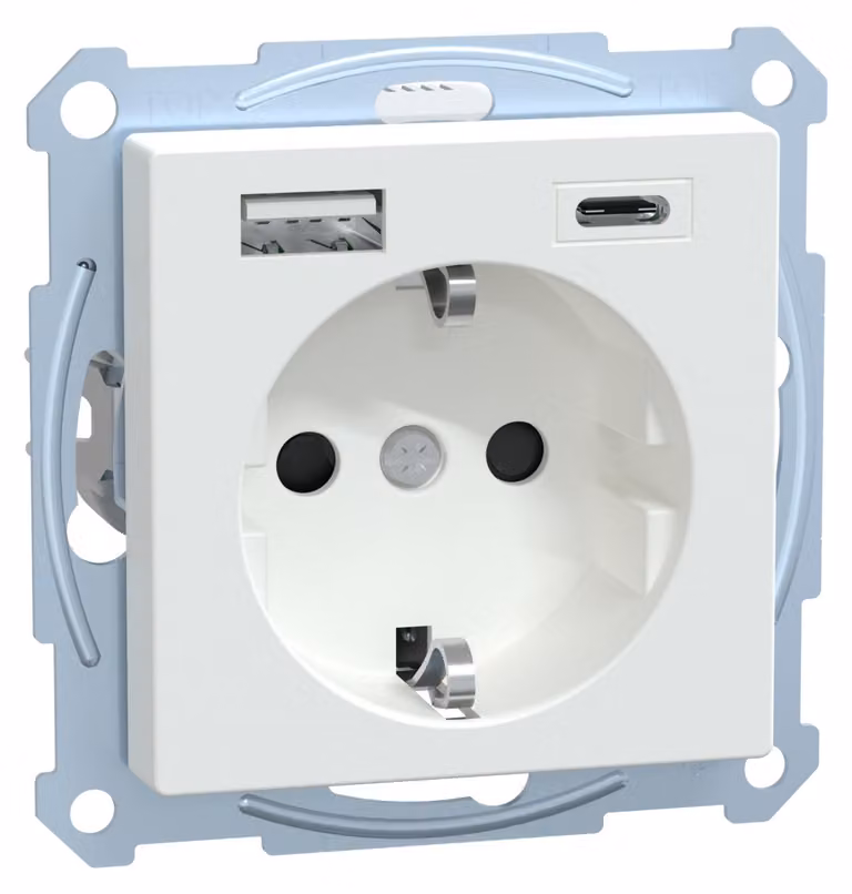 Merten Schuko Steckdose mit USB Ladegerät MEG2367-0325 (MEG2367-0325)