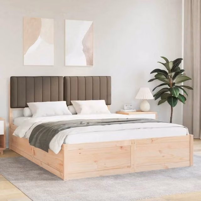 Letto con Testiera Rivestita-Struttura Letto con Testiera Talpa 160 x 200 cm Pino massello 700622