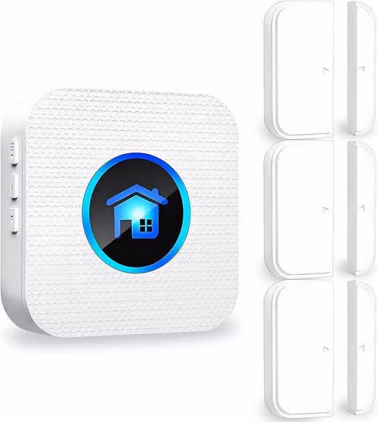 Campanello wireless a LED – Impermeabile – 300 m – 55 melodie – 5 livelli di volume – 3 sensori + 1 ricevitore – per negozi, abitazioni e uffici