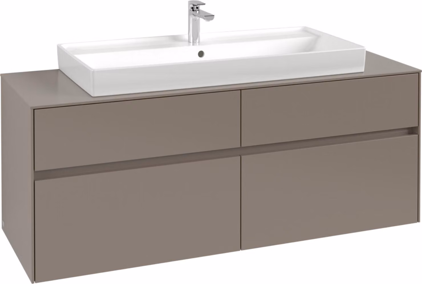 V&B Collaro mobile lavabo 140x54,8x50cm, centro lavabo, tortora
