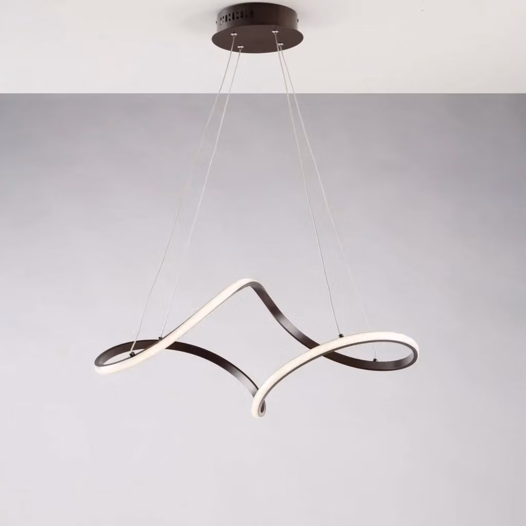 Lampada a sospensione moderna Dana Belight in metallo marrone con LED integrato 4000K – 2