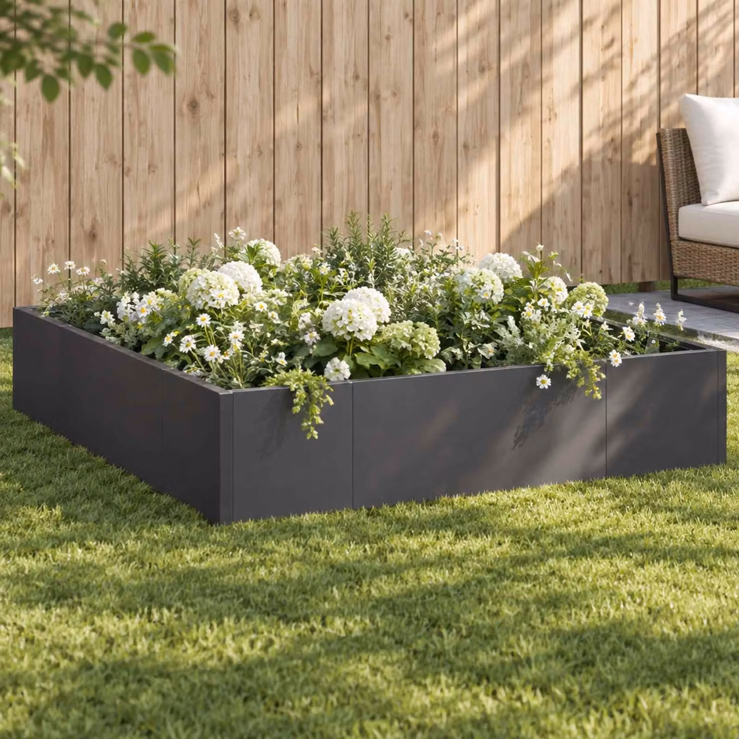 Set di 8 pezzi muro di contenimento vidaXL in acciaio nero L: 300 cm, H: 100 cm, P: 30 cm