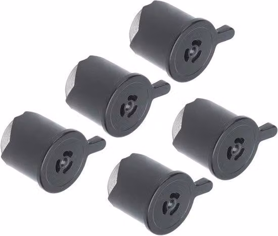 Pannello di comando compatto con maniglia in ABS, nero, 5 pezzi