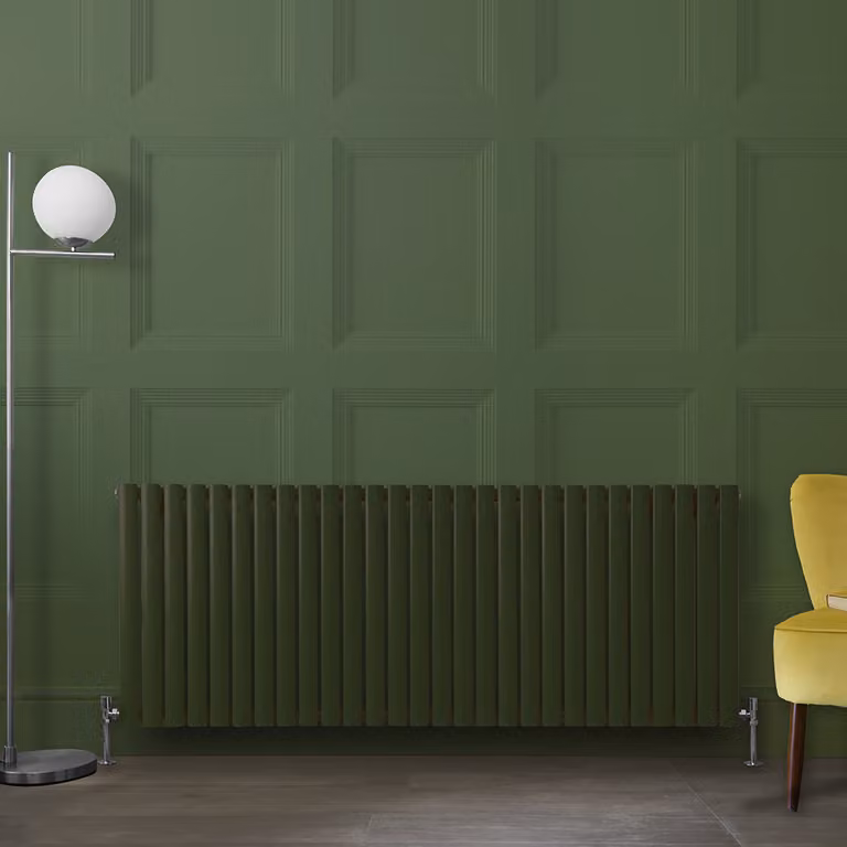 Radiatore di Design Orizzontale  Verde (Evergreen) -  635mm x 1647mm - Pannello Singolo  - Revive