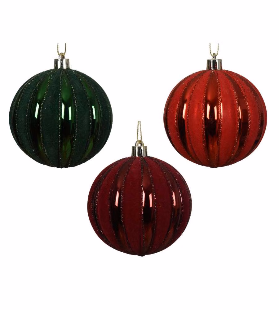 Decoris Pallina di Natale Colorata Infrangibile Ecologica - 8cm