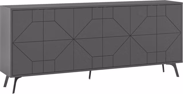 Credenza in legno "Dune" - 183 x 35 x 77 cm - Antracite
