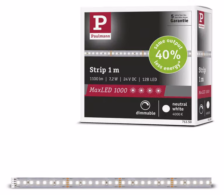 Paulmann MaxLED 1000: Striscia LED, luce bianca neutra, modulo di estensione