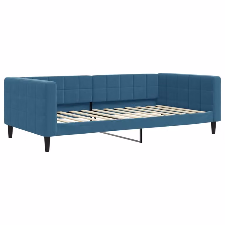 Letto da Giorno Blu 100x200 cm in Velluto