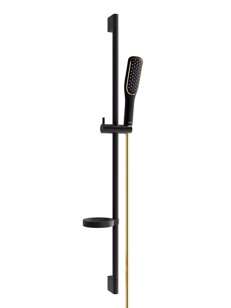 Mexen DS49 set doccia scorrevole, nero/oro - 785494583-57
