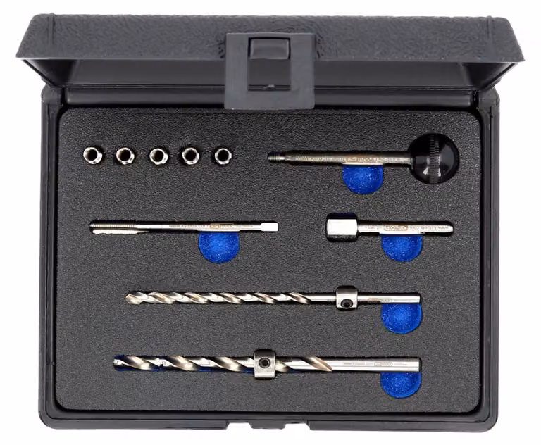 KS TOOLS Kit di riparazione delle viti di fissaggio degli iniettori per Mercedes CDI, 9 pezzi - 405.0800