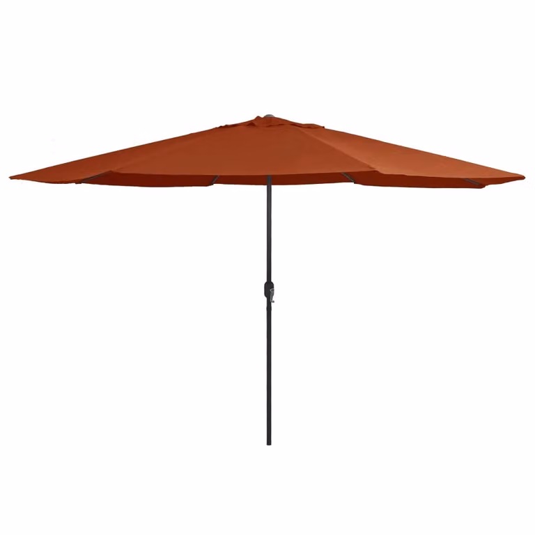 Maison Exclusive - Ombrellone con palo in metallo, altezza 390 cm, colore terracotta