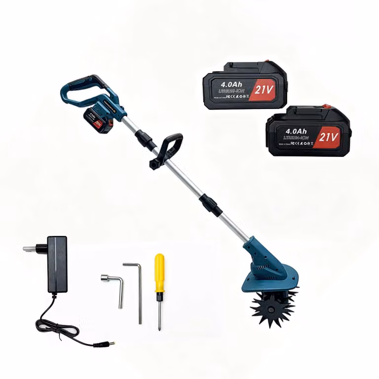 Zimilo, zappa elettrica a batteria da 21V con motore brushless da 800W, dotata di batteria da 4.0Ah, con una larghezza di lavoro di 22 cm e una profondità di lavoro di 17 cm, ideale per giardini e aiuole