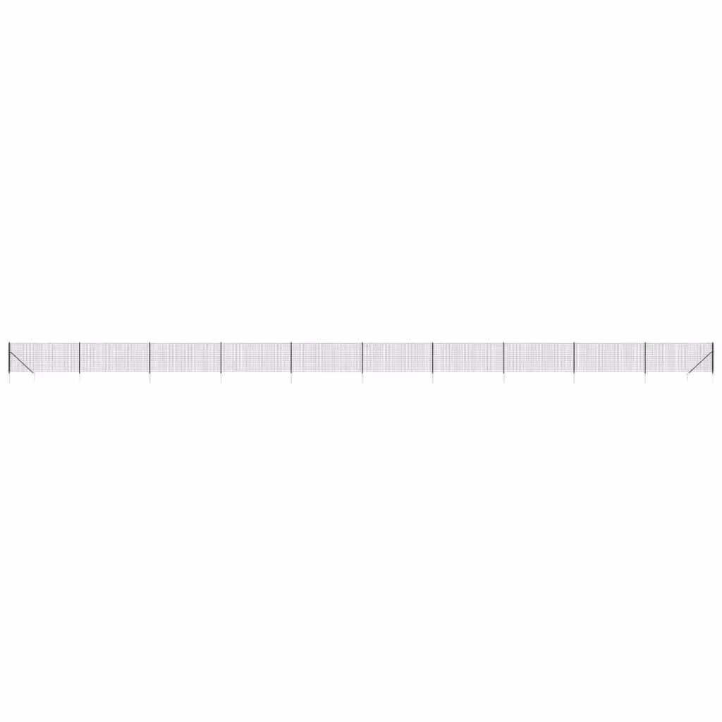 Recinzione Metallica Videx in Acciaio Zincato Rivestito in PVC Colore Antracite L: 25 m, H: 1,9 m – 2