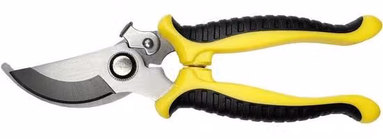 Forbici da giardino con leva di bloccaggio - Forbici non scorrevoli - Multifunzionali (gialle)