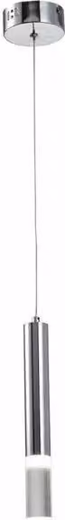 Lampada a sospensione LED Gwen cromata 5W, bianco neutro, 350 lm, acrilico, dimensioni: 100 x 3,8 x 3,8 cm, IP20, Reality