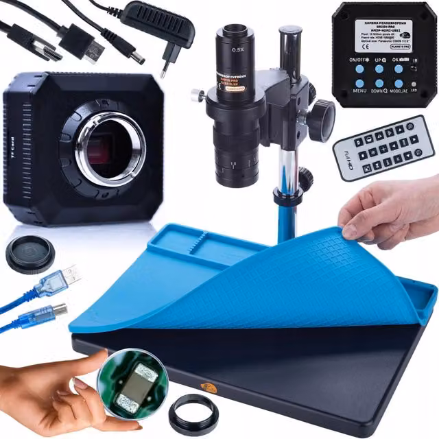 Microscopio Digitale Earth Pro MCEP-0.5X con Camera ORION Pro KMOP-HDMI-USB e Tappetino in Silicone Multicolore 380x260 mm