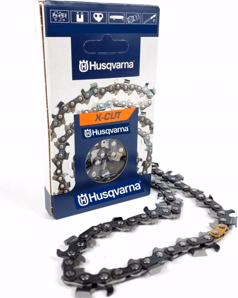 Catena per motosega Husqvarna H38, passo 1,1 mm / .3/8, con denti a mezzaluna, 52 maglie, lunghezza 14 pollici