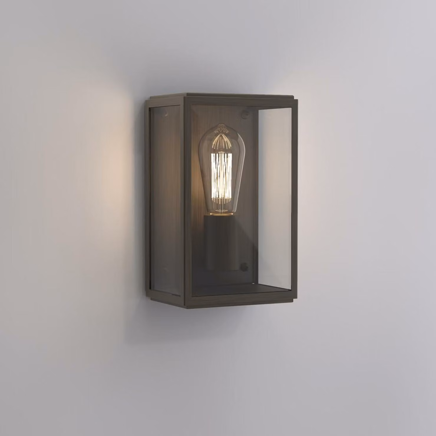 Astro Homefield 160 - Lampada da parete per esterni in bronzo IP44, E27