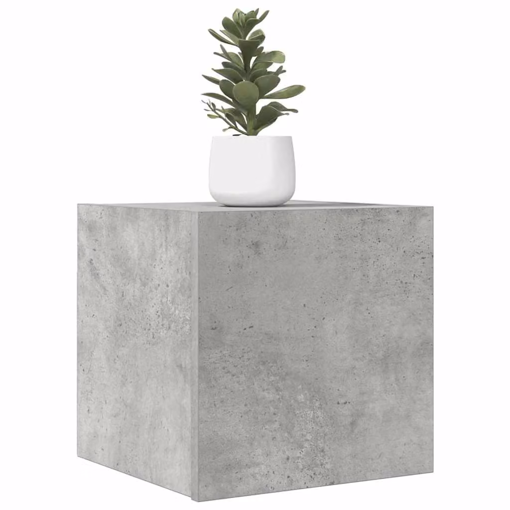 Set di 2 mobili porta TV da parete vidaXL in stile moderno, colore grigio, L/P/H: 30,5 x 30 x 30 cm