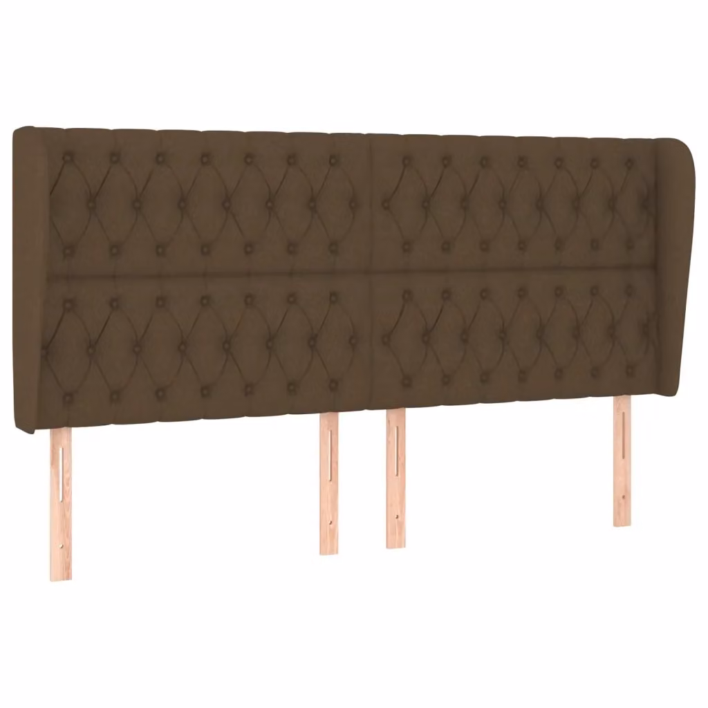 Testiera ad orecchio vidaXL in tessuto marrone scuro L: 183 cm, P: 23 cm, H: 118/128 cm – 2