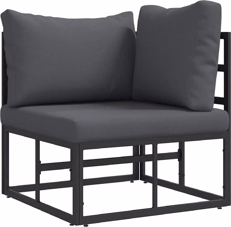 Mobili da Esterno Nero e antracite 71,5 x 71,5 x 71 cm Metallo
