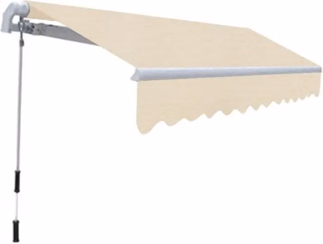 Tenda da Sole | Tenda parasole Pieghevole Manuale 300 cm Crema