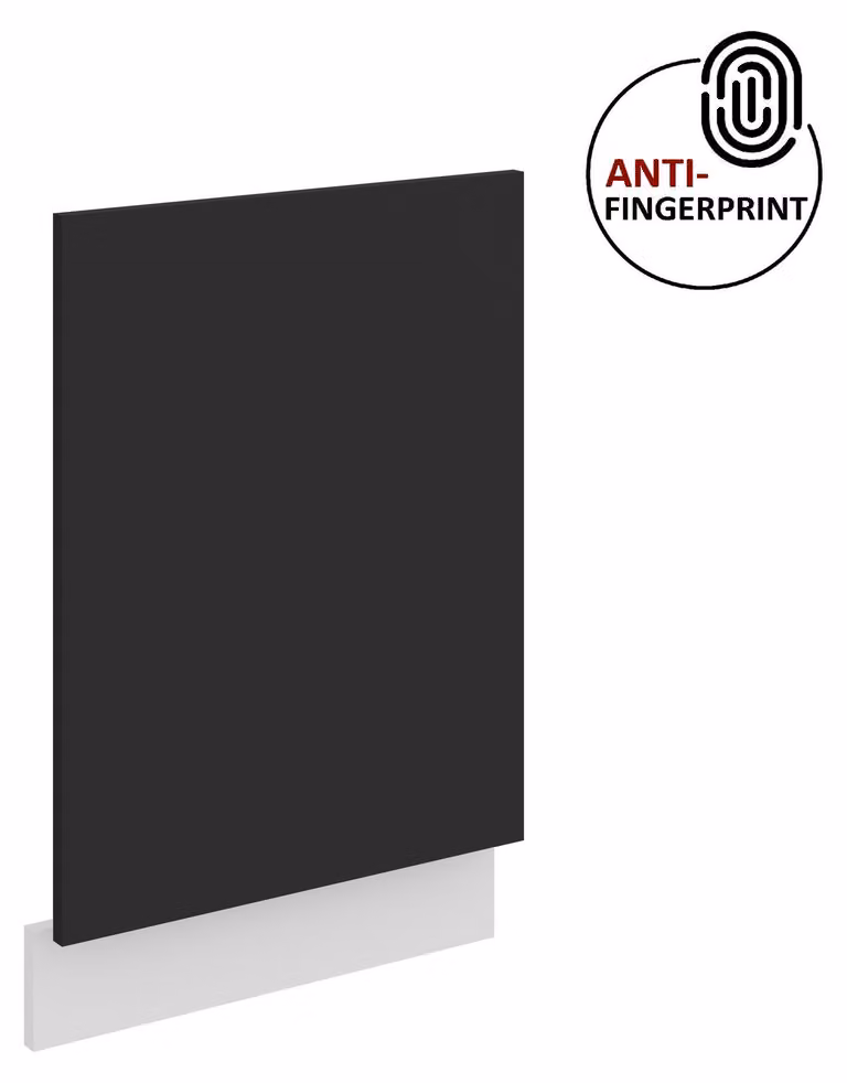 Pannello frontale per lavastoviglie da incasso da 45 cm ARIA, nero ultra opaco + bianco opaco, frontali di alta qualità con rivestimento anti-impronta, cucina a incasso