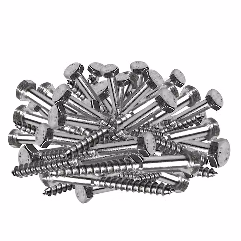 Vite per legno a testa esagonale M8x80mm in acciaio inox DIN571 50 pz.