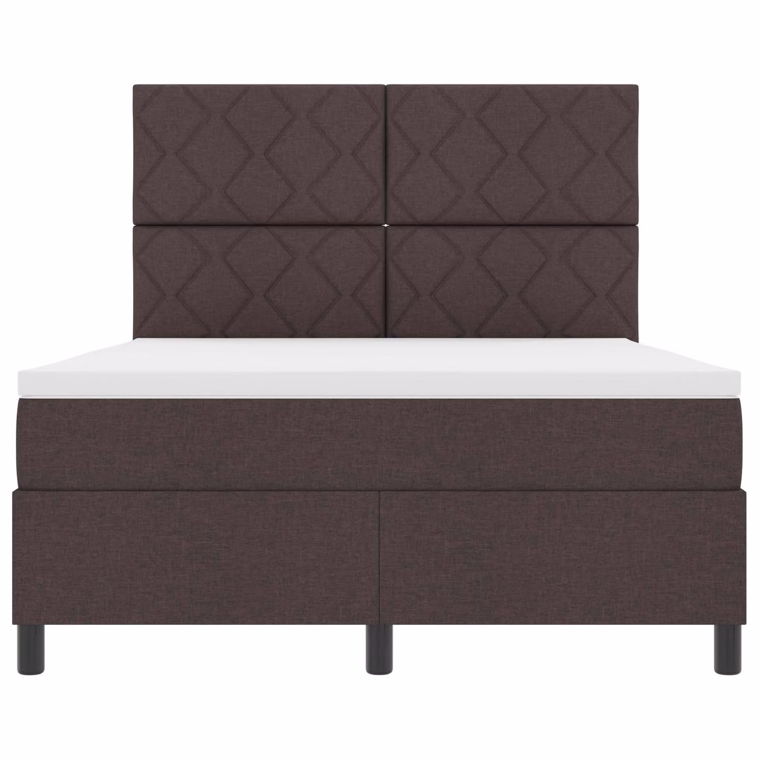 Letto a molle con testiera vidaXL in tessuto marrone con illuminazione sottostante e porta USB L/P/H: 160 x 200 x 163 cm