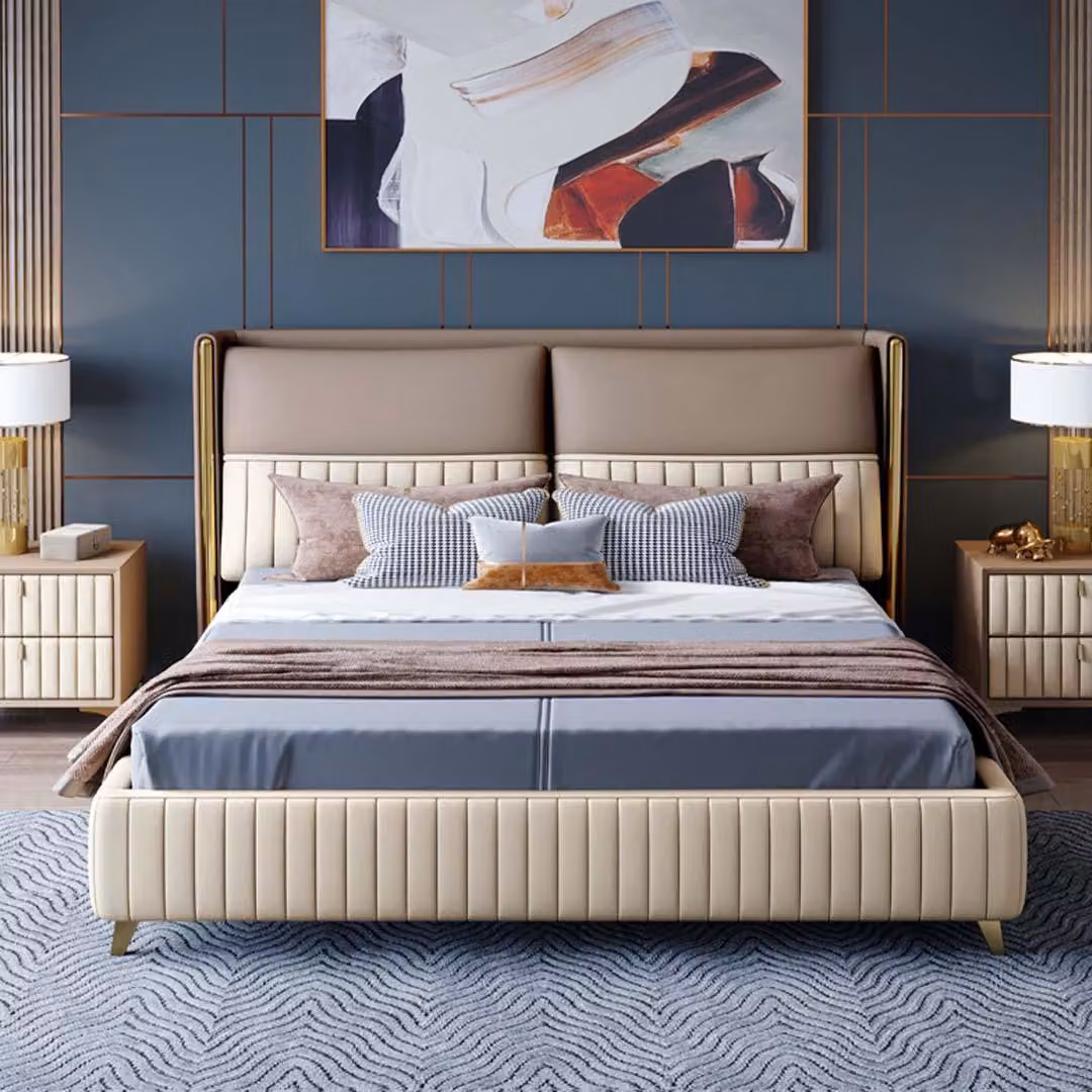 Klassisch Doppelbett Bett Ehebett Design Luxus Betten Modern Stil 180x200cm