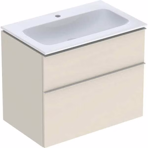 Geberit iCon Set lavabo pour meubles avec meuble sous-lavabo, 2 tiroirs, 75x63x48 cm, 502336, 502.336.JL.1, 502.336.JL.1