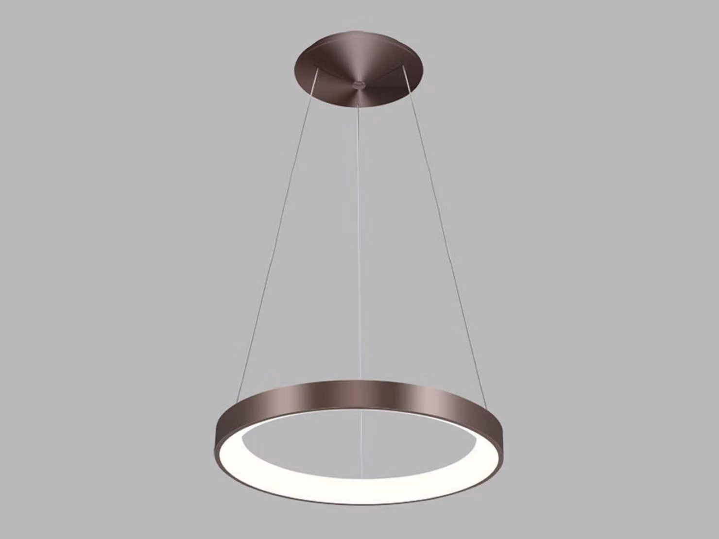 Apparecchio LED a sospensione BELLA SLIM, variante: COFFEE, Ø 480 mm, 3000/4000 K