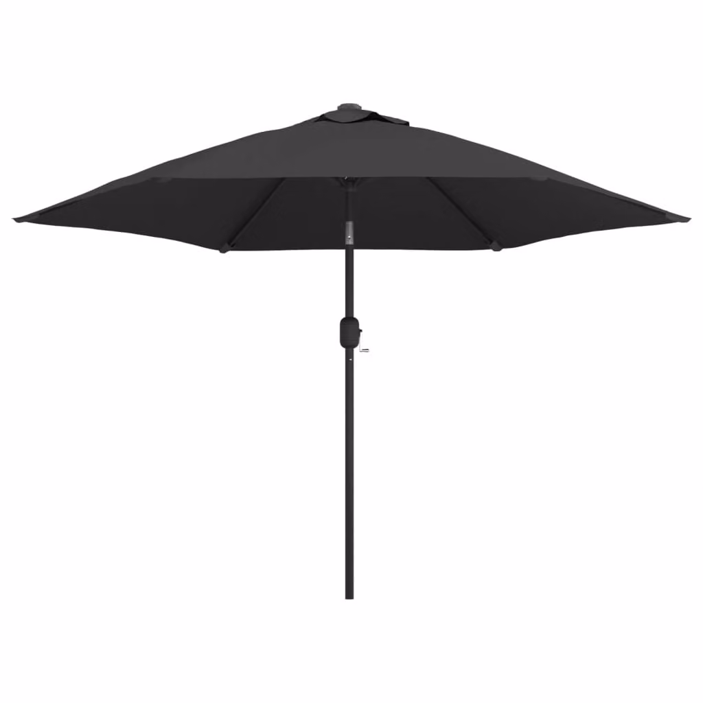 vidaXL Ombrellone con asta in metallo 300 cm antracite