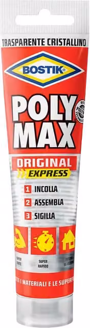 Adesivo Sigillante Universale Poly Max Cristal Bostik Trasparente 115 g