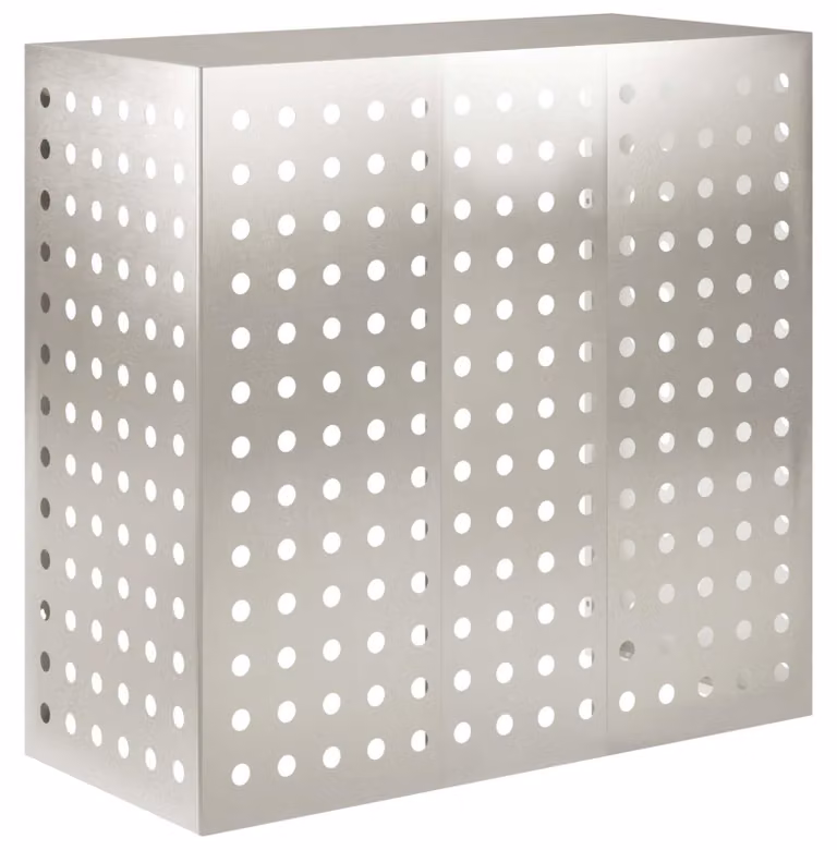 Coperchio per aria condizionata argento 110 x 50 x 105 cm in acciaio inox