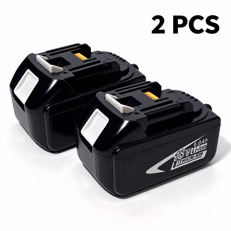 2× Batteria di ricambio Makita 18V 6,0 Ah Li-Ion, compatibile BL1860B BL1850B BL1840B serie LXT, indicatore LED