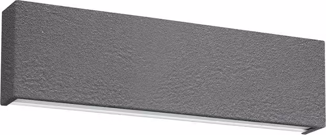 Applique a LED Linea Light Box Biemissione Up/Down Dimmabile in Metallo e Plastica Grigio e Nero